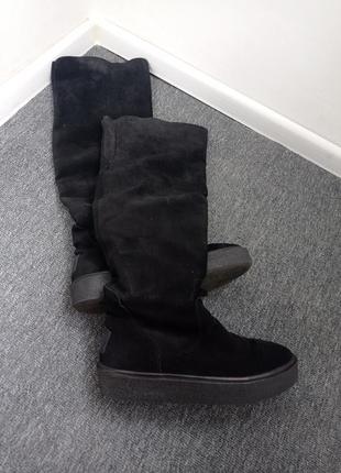 Ботфорти зимові натуральна замша
