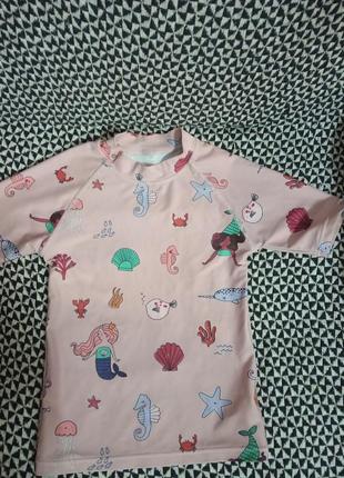 Футболка для плавания для девочки на 6 лет