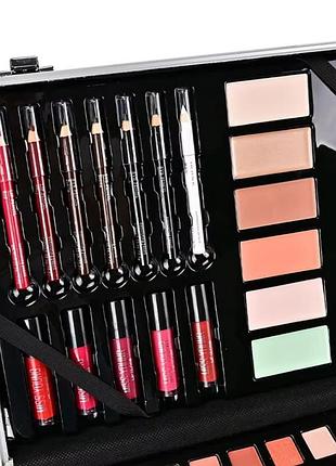 Косметический набор для макияжа в кейсе 30х21х6,5см, черный / бьюти кейс с косметикой