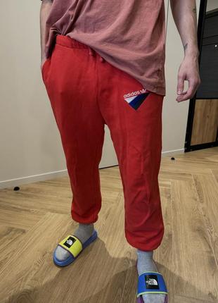 Красные спортивки спортивные штаны adidas мужские