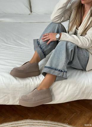 Лофери жіночі натуральна замша