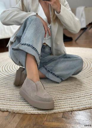 Лофери жіночі натуральна замша