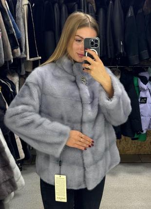 Шуба норковая шуба голубая шуба женская шуба авто леди шуба 70 см