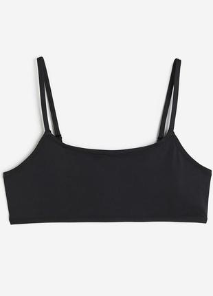 Верх від купальника чорний топ майкою роздільний купальник