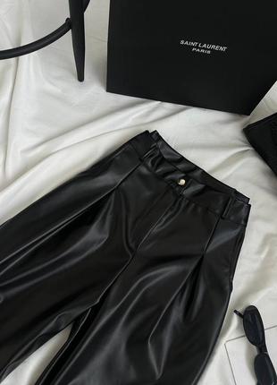 Женские брюки брюки брюки из эко кожи черный и бордо