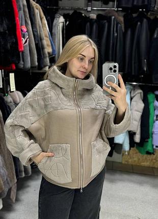 Жіноча дубляночка дублянка еко матеріали дублянка з капюшоном