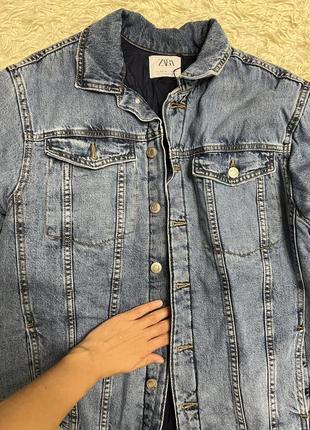 Джинсова куртка джинсовка zara