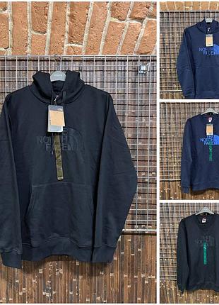 Теплі худі the north face великий логотип оверсайз нові чоловічі tnf