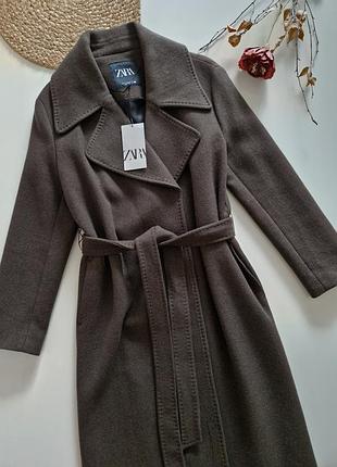 Пальто zara шерсть