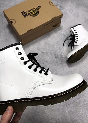 Распродажа зимние ботинки dr. martens 1460 white мех