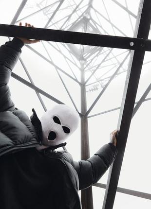 Балаклава унисекс пушка огонь белая