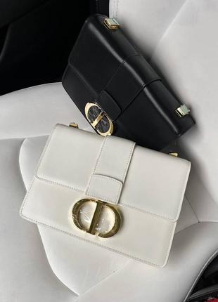 Женская кожаная брендовая сумочка белого цвета christian dior white premium2 фото