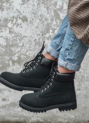 Осінні термо черевики timberland black розпродаж уцінка