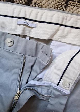 Брендові фірмові легкі демісезонні літні бавовняні стрейчеві брюки reiss,оригінал,нові,розмір 34.5 фото