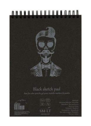 Альбом для малюнка smiltainis authentic black а5 (14.8х21см) 160 г/м2, 20 аркушів (4770644587996)