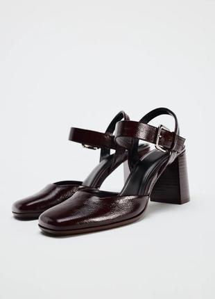 Туфлі жіночі бордові zara new