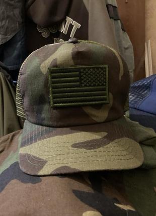 Кепка camo woodland .made in usa.