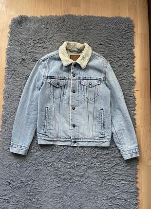 Levi's premium стильная джинсовая куртка шерпа из свежих коллекций