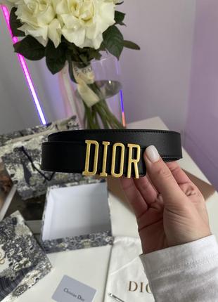 💎 dior d-fence belt black smooth calfskin 100 х 3 см