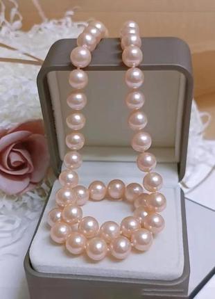 Ожерелье из розового шелл-жемчуга
