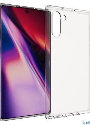 Силиконовый чехол для samsung galaxy note 10 прозрачный