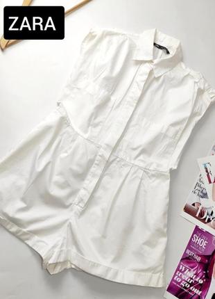 Комбинезон женский белый шортами от бренда zara xs