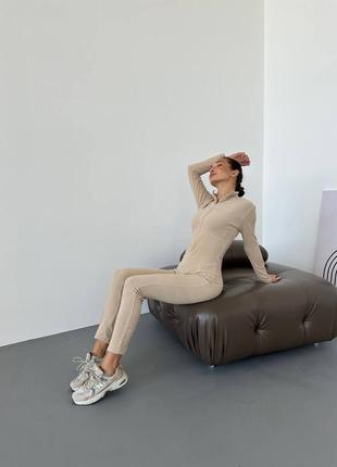 Стильный ✨️ флисовый женский комбинезон на осень и зиму, теплый и приятный к телу, отличное качество пошива и ткани
