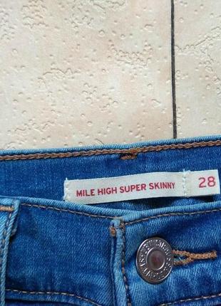 Брендовые джинсы скинни с высокой талией levis, 28 размер. оригиналы.2 фото