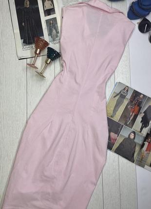 Рожева міді сукня s сукня по фігурі плаття з шнурівкою коротке плаття з розрізом3 фото