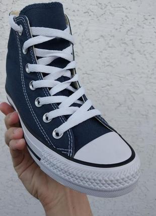 Оригінал • високі кеди converse chuck taylor all star hi navy blue7 фото