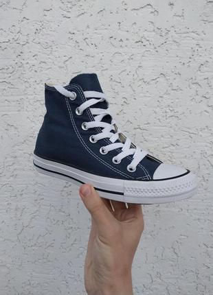 Оригінал • високі кеди converse chuck taylor all star hi navy blue3 фото