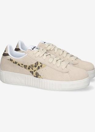 Замшевые кроссовки diadora game step suede animalier