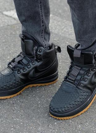 Зимові кросівки  в стилі nike lunar force 1 duckboot 17 black orange