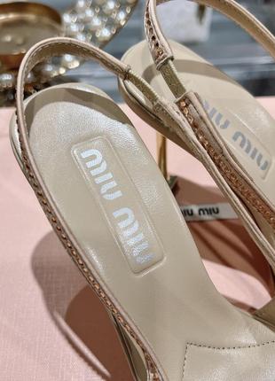 Босоніжки на каблуці miu miu9 фото