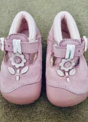 Туфельки ботиночки кроссовки анатомические натуральная кожа с аппликацией start-rite london (англия)