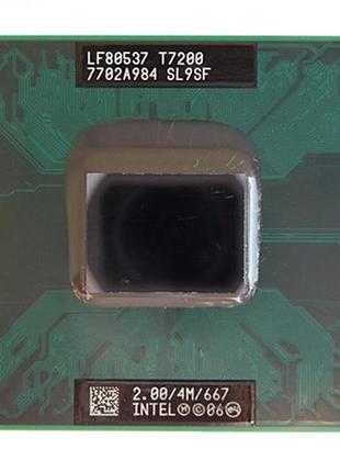 Процессор для ноутбука intel core 2 duo t7200 2.0ghz/4m/34w socket m б/у