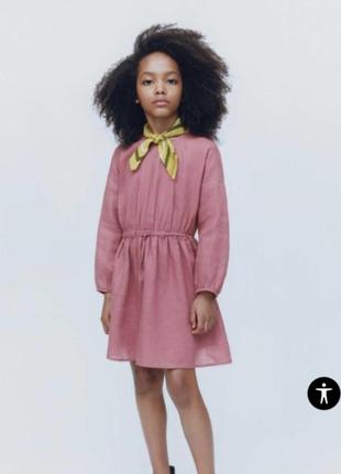 Новое льняное платье zara 13-14 лет