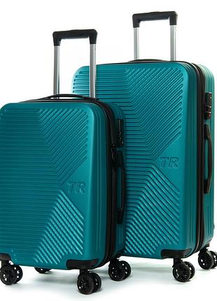 Дорожный чемодан 2 шт abs-пластик fashion 804 emerald