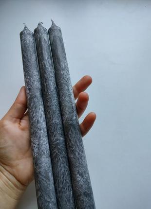 Свічки столові з пальмового воску sobitka гладкі 3шт чорні