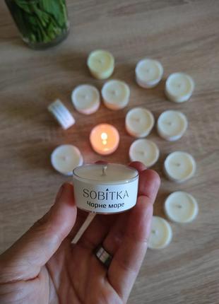 Набор чайных свеч из соевого воска sobitka, ароматизированных 15 шт.