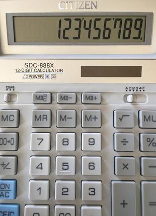 Калькулятор "citizen" №sdc-888xwh біл. (12-розряд.