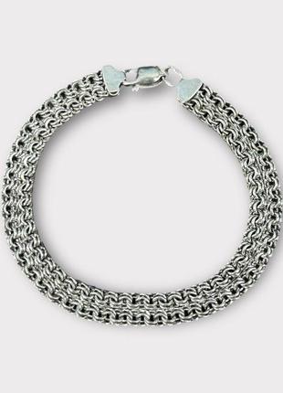 Браслет серебряный двусторонний 52200род, 22 размер