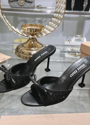 Босоніжки на каблуці miu miu9 фото