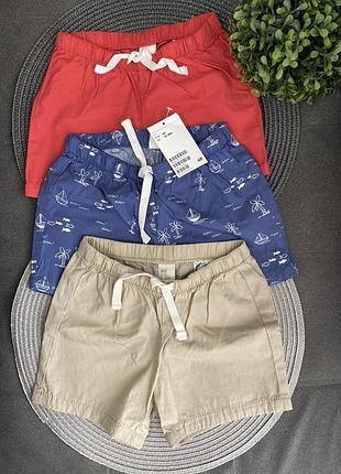 Дитячі шорти h&m 86 12-18-24 міс бавовна