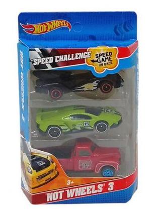 Набор металлических машинок "hot wheels", 3 штуки, вид 4