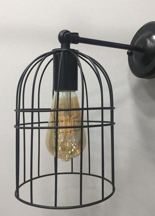 Чёрное бра "клетка" (56-wpr106f-1 bk)