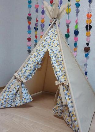 Детский домик вигвам-калейдоскоп размер 100*100