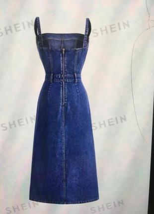 Джинсовий сарафан сукня shein, l2 фото