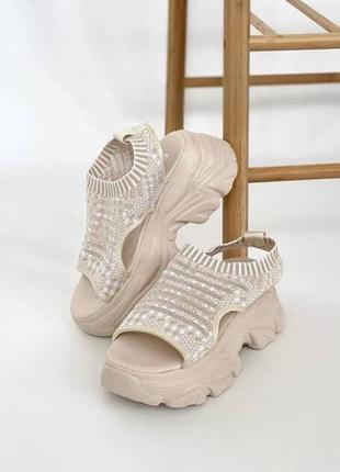 Босоніжки сітка / спортивные босоножки 🍓 сандалии платформа текстиль7 фото