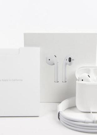 Навушники аррle airpods 2 lux 1:1 з бездротовою зарядкою